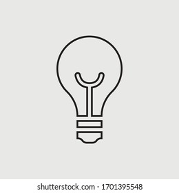 Light bulb vector illustration symbol for website and graphic design