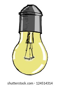 light bulb, vector image