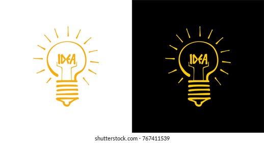 light bulb vector image, arose idea