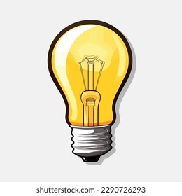 Light bulb vector isolated illustration