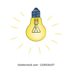 Light bulb vector isolated on white background