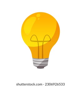 Light bulb vector isolated on white background