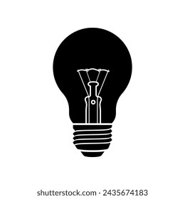 Glühbirnenvektor isoliert auf weißem Hintergrund.