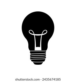 Light bulb vector isolated on white background.