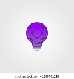 Light bulb vector logo design, technology icon, creative idea, illustration element