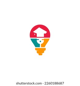 light bulb vector logo design