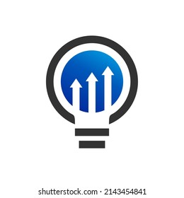 light bulb vector logo smart template art eco electric energy concept ideas...