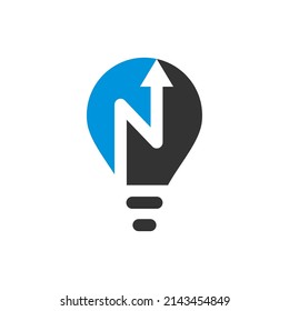 light bulb vector logo smart template art eco electric energy concept ideas...