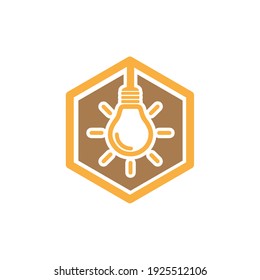light bulb vector logo template art eco energy power electricity 