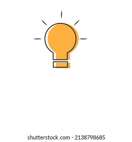 Light bulb or light vector minimalist image