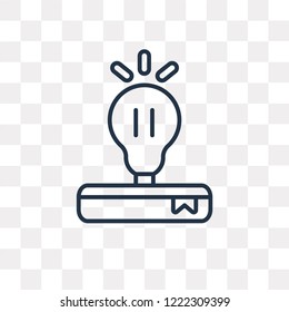 Light bulb vector outline icon isolated on transparent background, high quality linear Light bulb transparency concept can be used web and mobile