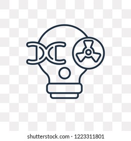 Light bulb vector outline icon isolated on transparent background, high quality linear Light bulb transparency concept can be used web and mobile