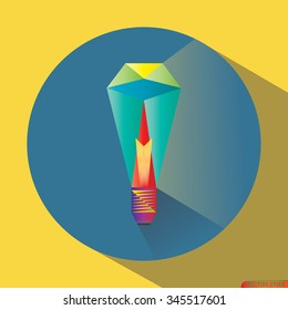 Light bulb vector in Polygons style very good use for logo.