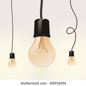 Light bulb. Vector set