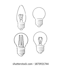 Light bulb. Vector. light bulb vector sketch illustration
