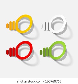Light bulb vector sticker