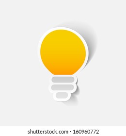 Light bulb vector sticker