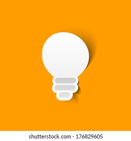 Light bulb vector sticker