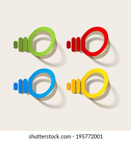 Light bulb vector sticker