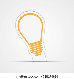 Light bulb vector sticker. Isolated illustration