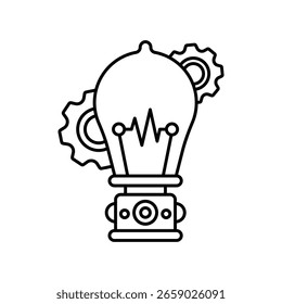 Icono de estilo de Vector de bombilla. Archivo Eps 10