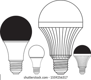 light bulb wall ceiling lamp circle center clear black white line glass