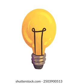 Light bulb watercolor file design element.