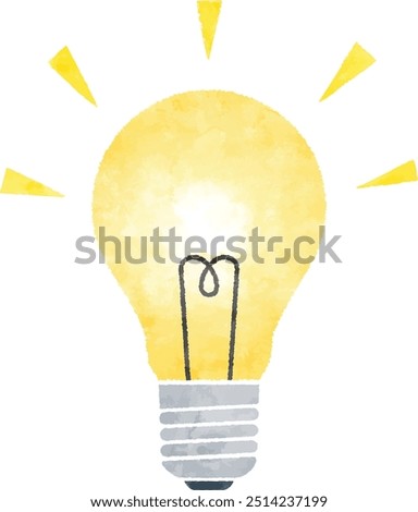 light bulb watercolor vector illustration drawing isolated
