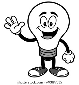 Light Bulb Waving Illustration