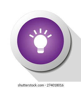 Light bulb, web icon. Vector design