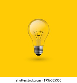 light bulb - yellow background