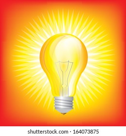 light bulb yellow vector