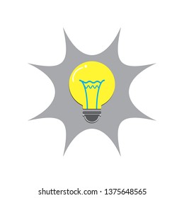 Light bulb,business vector icon, flat design 