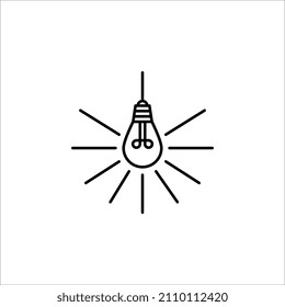 Light Bulbicon vector, isolated on white background. Idea sign, solution, thinking concept on white background
