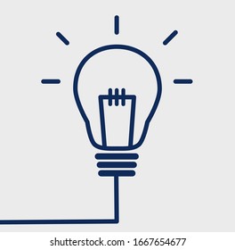 Light bulb,lamp icon vector symbol flat design.