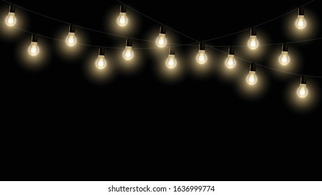 Light bulbs background for your text or wallpaper vector illustration 