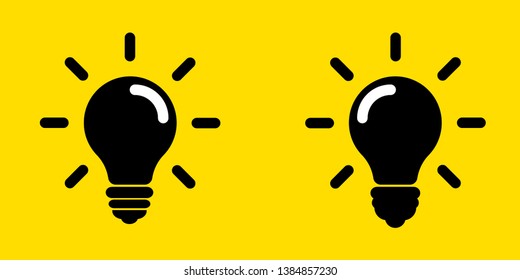 Light bulbs. Bulb icon set - Vector