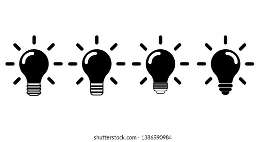 Light bulbs. Bulb icon set - Vector