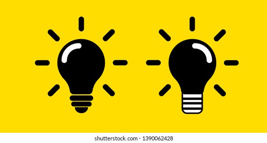 Light bulbs. Bulb icon set - Vector
