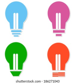 Light bulbs. Bulb icon set