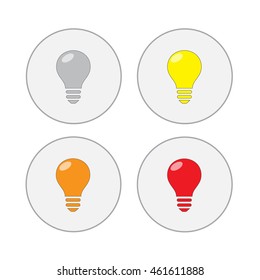 Light bulbs. Bulb icon set