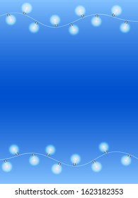 Light bulbs garland on a pink background. Vector illustration for poster