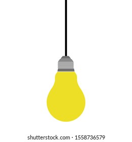 light bulbs hang on a white background. icon vector illustration