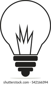 Light bulbs icon on white background Vector 