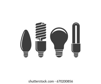 Light bulbs. Icon set. Vector illustration EPS10