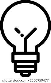 light bulbs icon. Thin Linear Style Design Isolated On White Background
