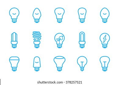 light bulbs icons