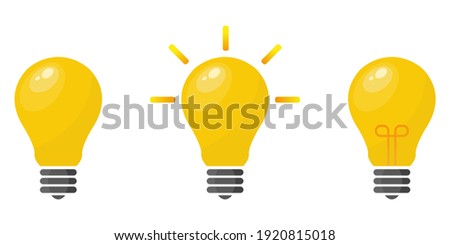 Light bulbs icons set. Vector set of beautiful light bulbs. Set of light bulbs in a flat style for web design. Light bulbs are full of ideas and creative thinking. Vector illustration.