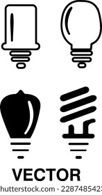 Light Bulbs Icons , vector Light Bulbs illustration on white background