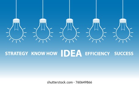 Light bulbs - Idea strategy concept